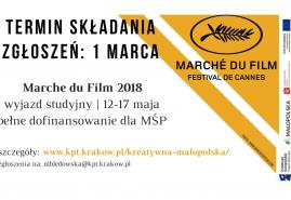 NABÓR OTWARTY NA DOFINANSOWANIE WYJAZDU STUDYJNEGO MARCHE DU FILM 2018 | CANNES