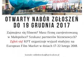 NABÓR OTWARTY NA DOFINANSOWANIE WYJAZDU STUDYJNEGO EUROPEAN FILM MARKET | BERLINALE 2018